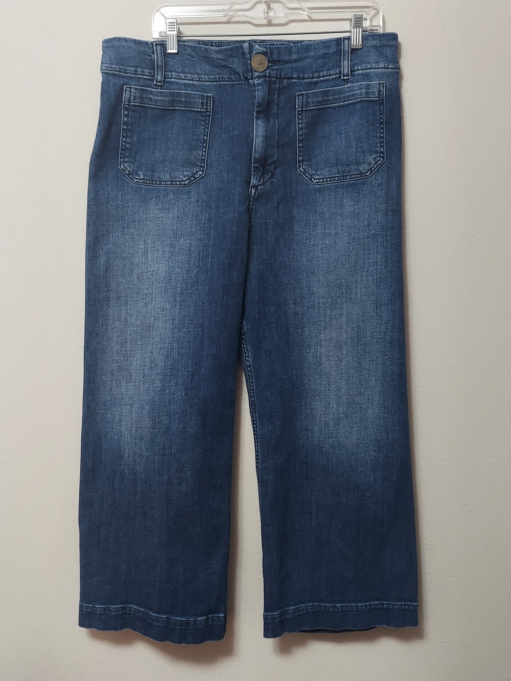 Maeve Colette High-Rise Wide-Leg Full Length Jeans Size 34